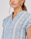 Light Blue Blouse Neru Collar