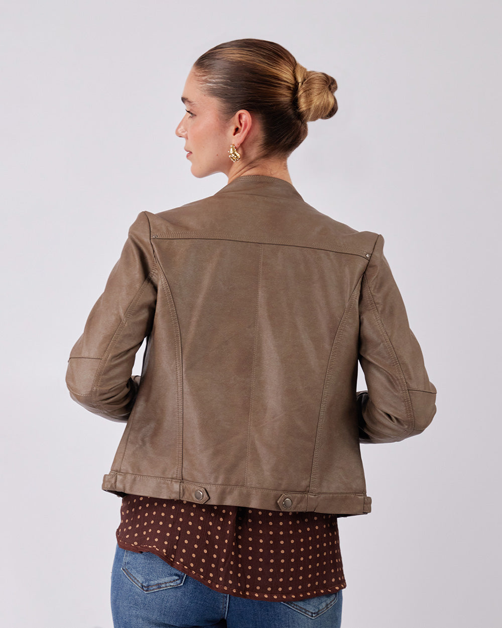 Brown Jacket Neru Collar