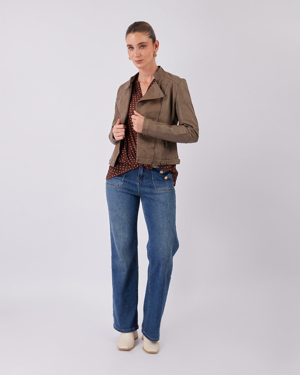 Brown Jacket Neru Collar