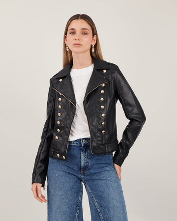 Black Vegan Leather Jacket