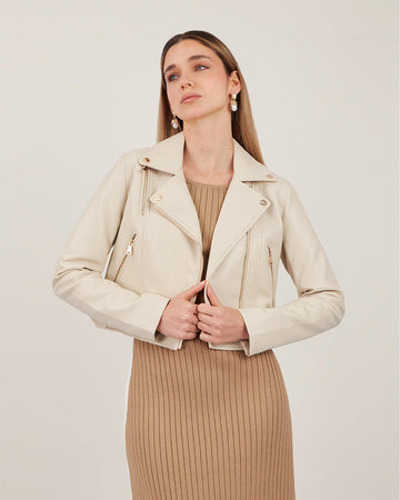 Beige Double-Lapel Jacket