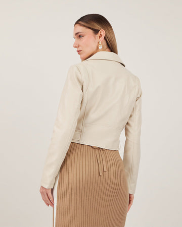 Beige Double-Lapel Jacket
