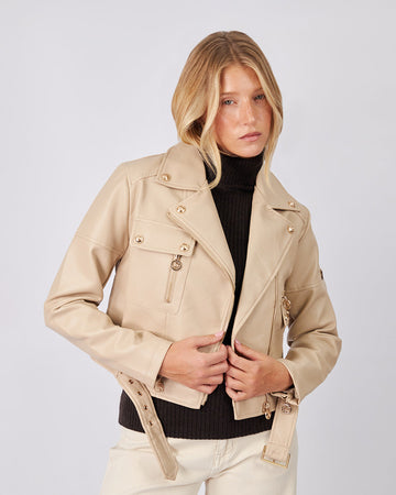 Beige Crop Jacket