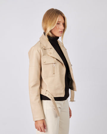 Beige Crop Jacket
