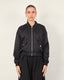 Black Satin Bomber Jacket