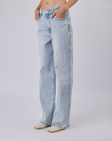 Light Blue Sparkle Denim Pants