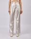 Silver Vegan Leather Pants