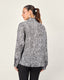 Gray shirt with ruffled sleeves