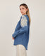 Blue Denim Pearl Blouse