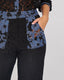 Black Lace Trousers With Blue Appliqués
