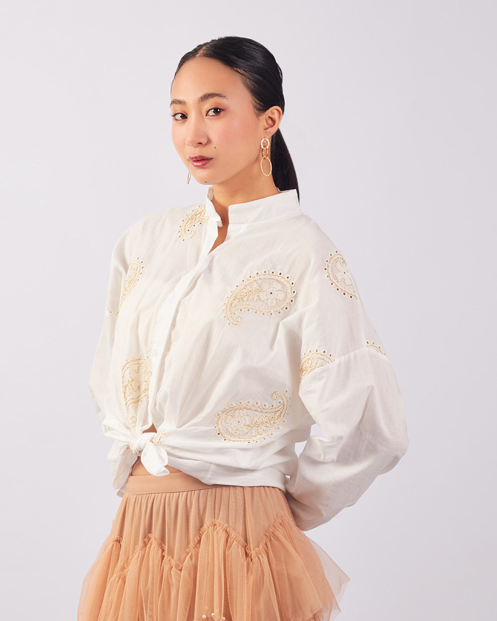 White Golden Shirt