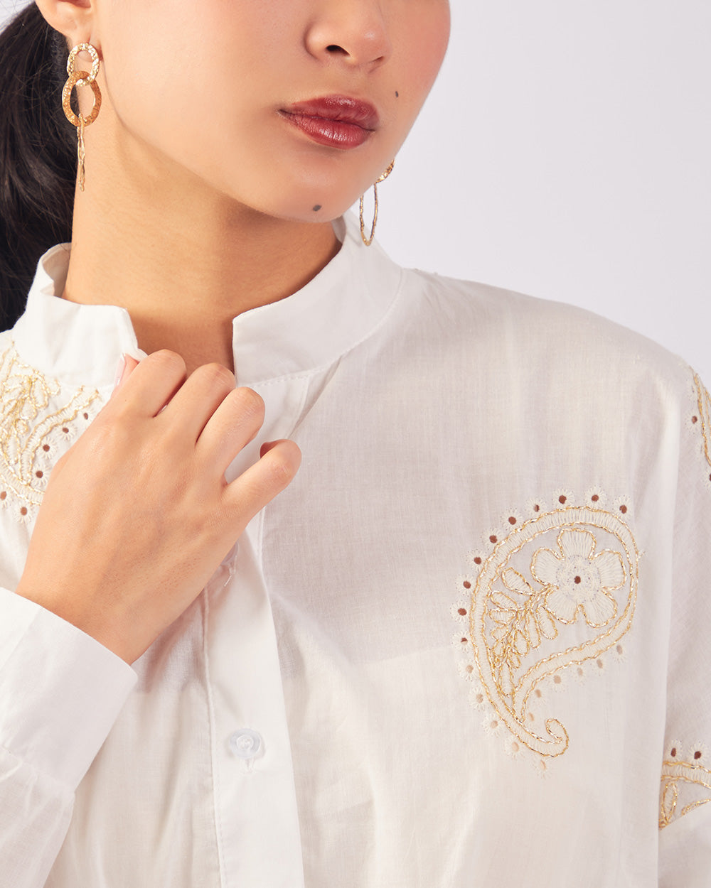 White Golden Shirt