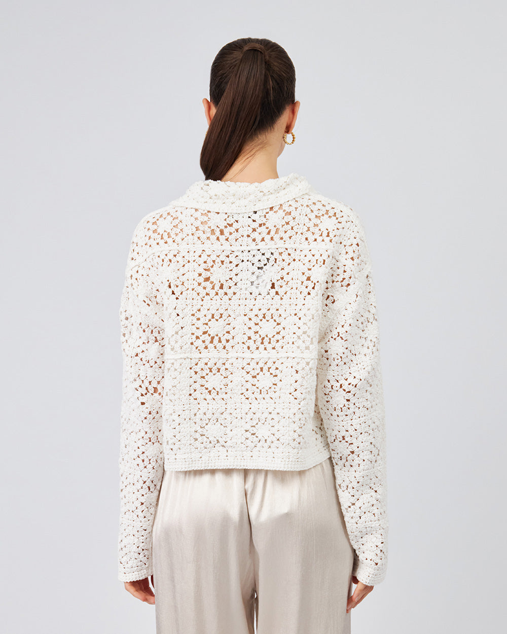 White Knitted Cardigan