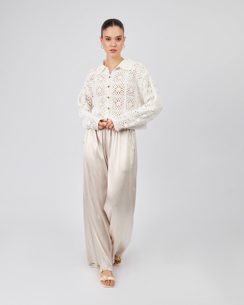 White Knitted Cardigan