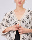 Cream Blouse With Black Pattern