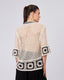 Cream Knitted Cardigan Shirt Collar