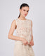 Cream Knitted Top White Tulle