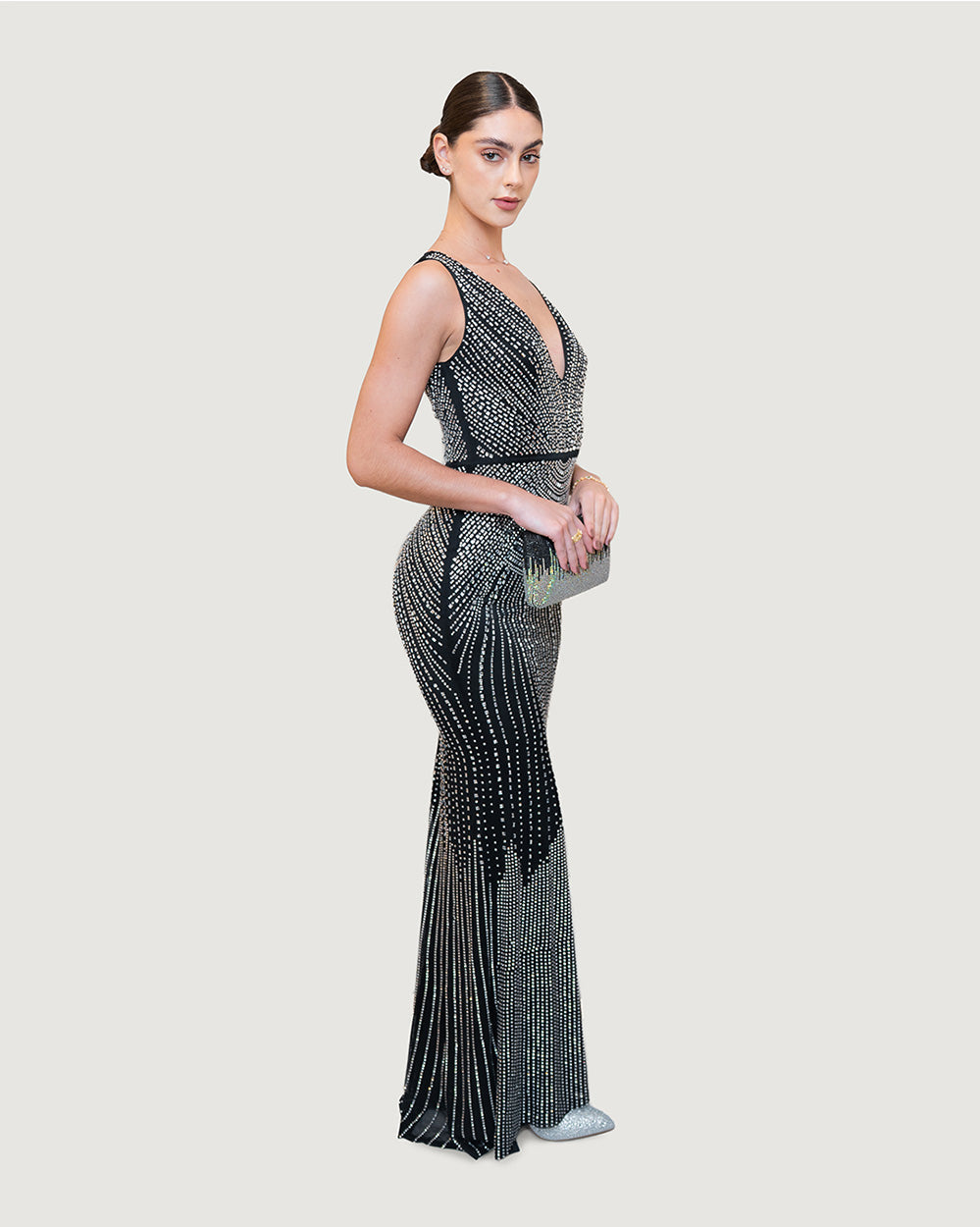 Black long sparkle dress