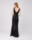 Black Sequin Dress Deep Neckline