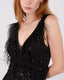 Black Sequin Dress Deep Neckline