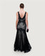 Black lace long dress sparkle