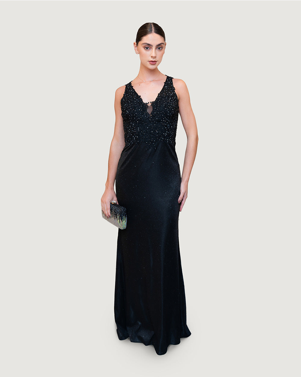 Black long sparkle dress