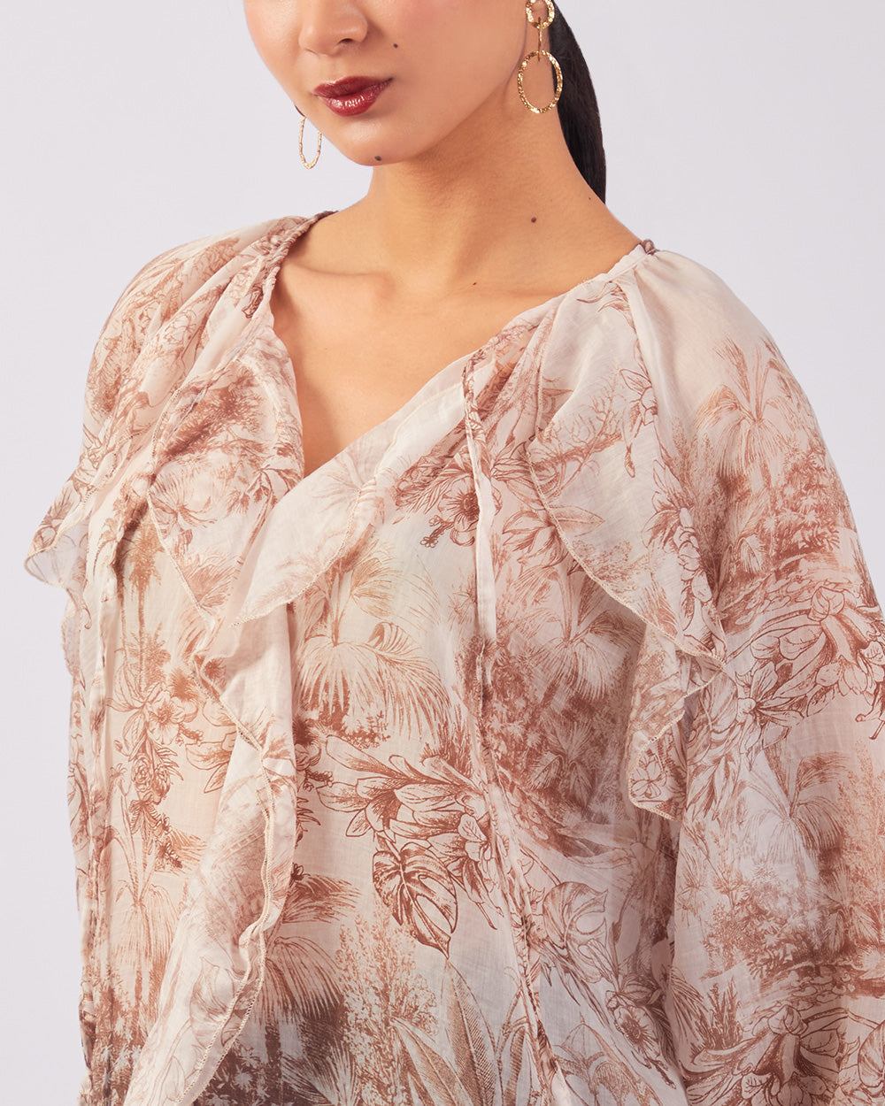 Cream Floral Blouse