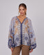 Light Blue Printed Blouse