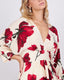 Ivory/Red Floral Batwing Dress