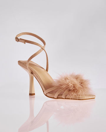 Champagne suede sandal