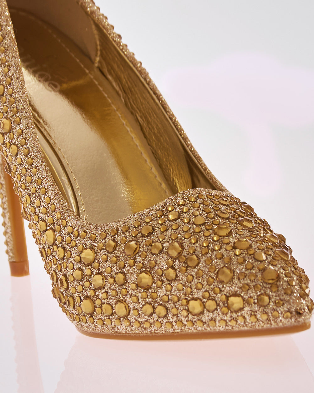 Gold glitter stiletto