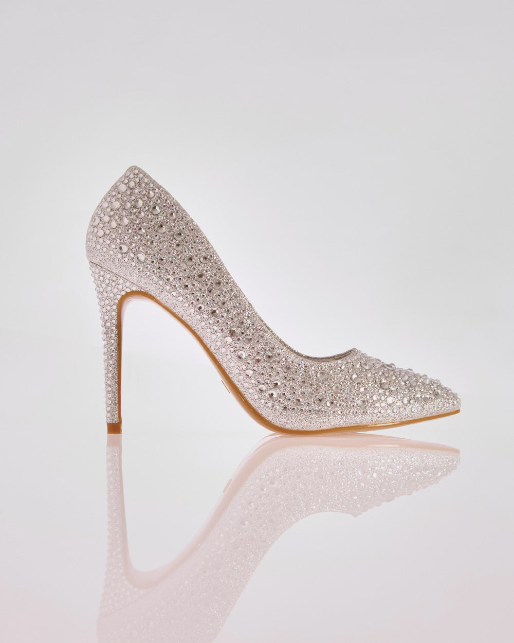 Plata glitter stiletto