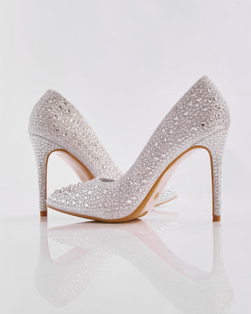 Plata glitter stiletto