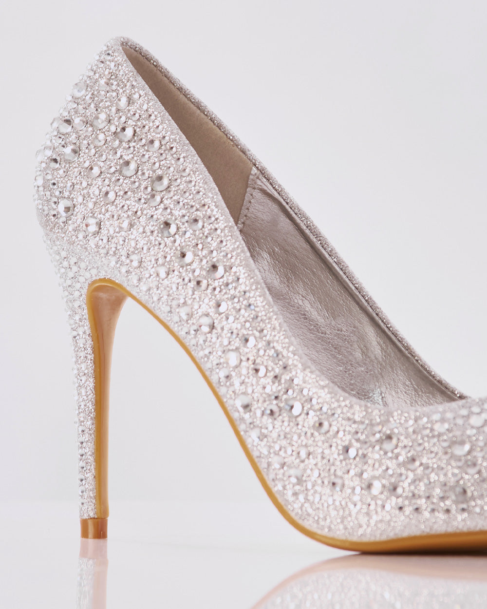 Plata glitter stiletto