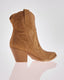 Taupe suede cowboy boot