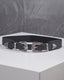 Black Belt Double Silver Buckle