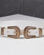 White Belt Double Buckle