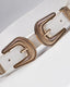 White Belt Double Buckle