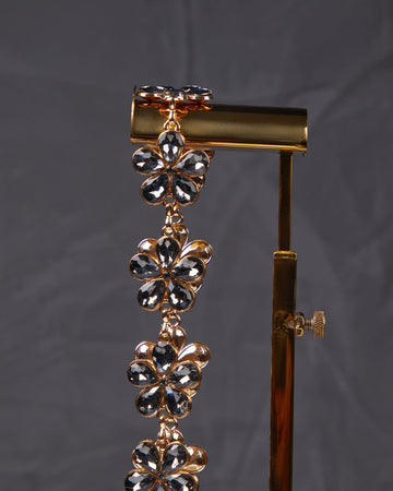 Gold Belt Black Flowers