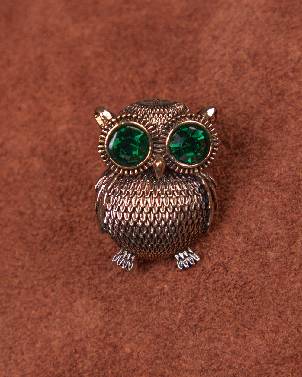 Old Gold Owl Brooch
