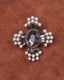 Gray Cross Brooch