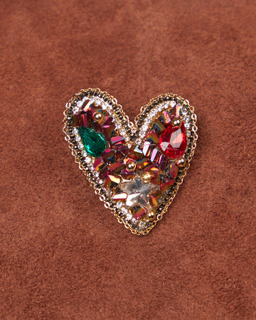 Golden Heart-Shaped Pin