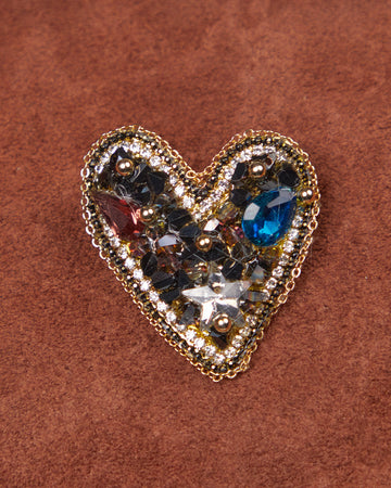Golden Heart-Shaped Pin