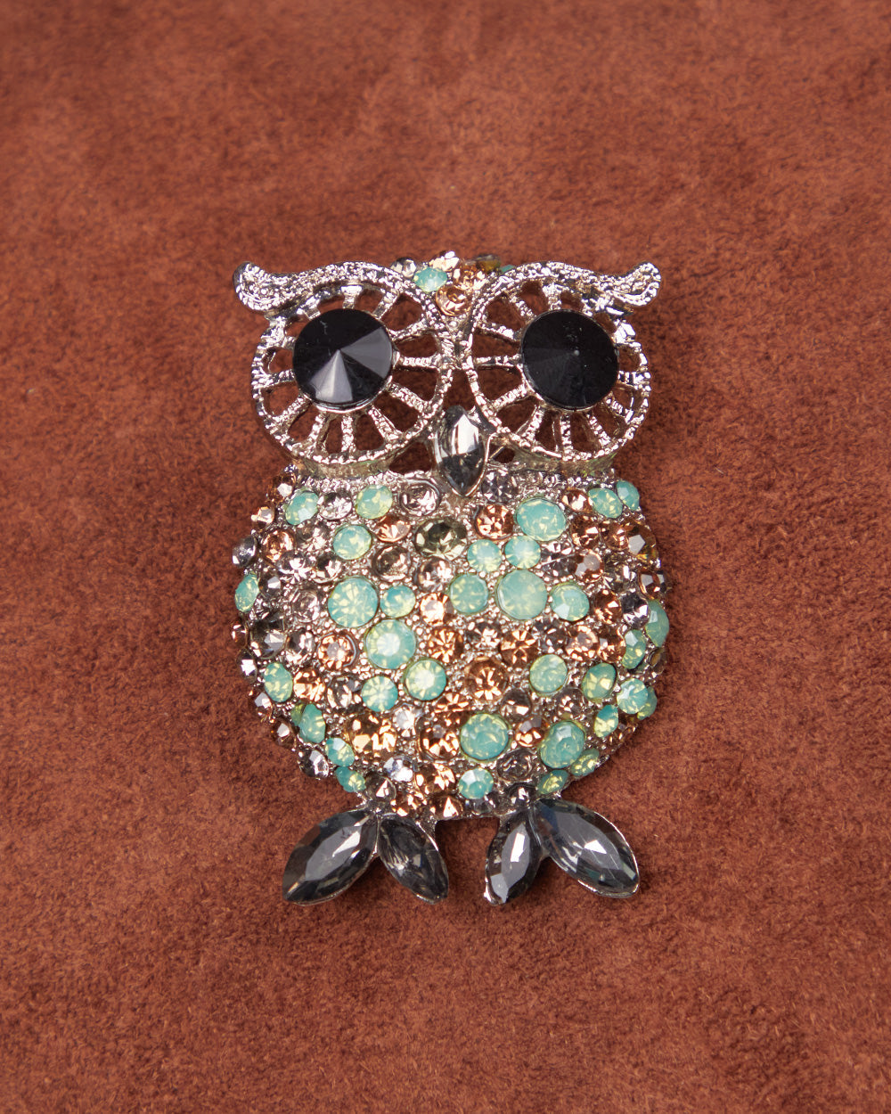 Silver Owl Brooch