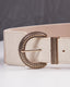 Beige Suede And Elastic Belt