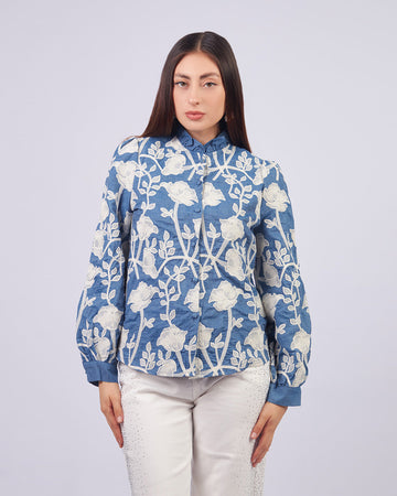 Blue  Fleur Blouse