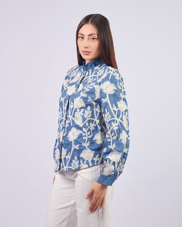 Blue  Fleur Blouse