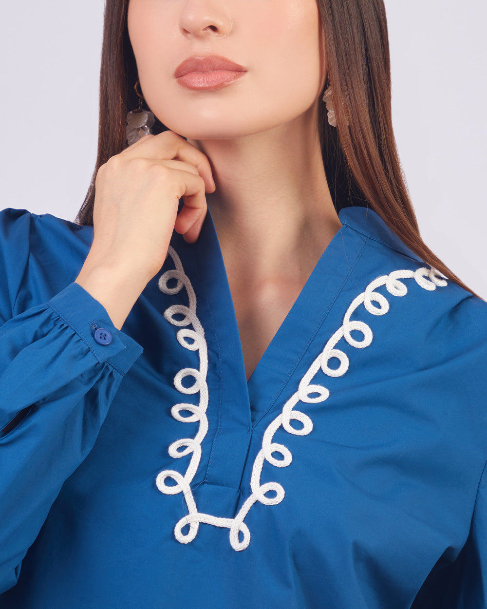 Blue Blossom Blouse