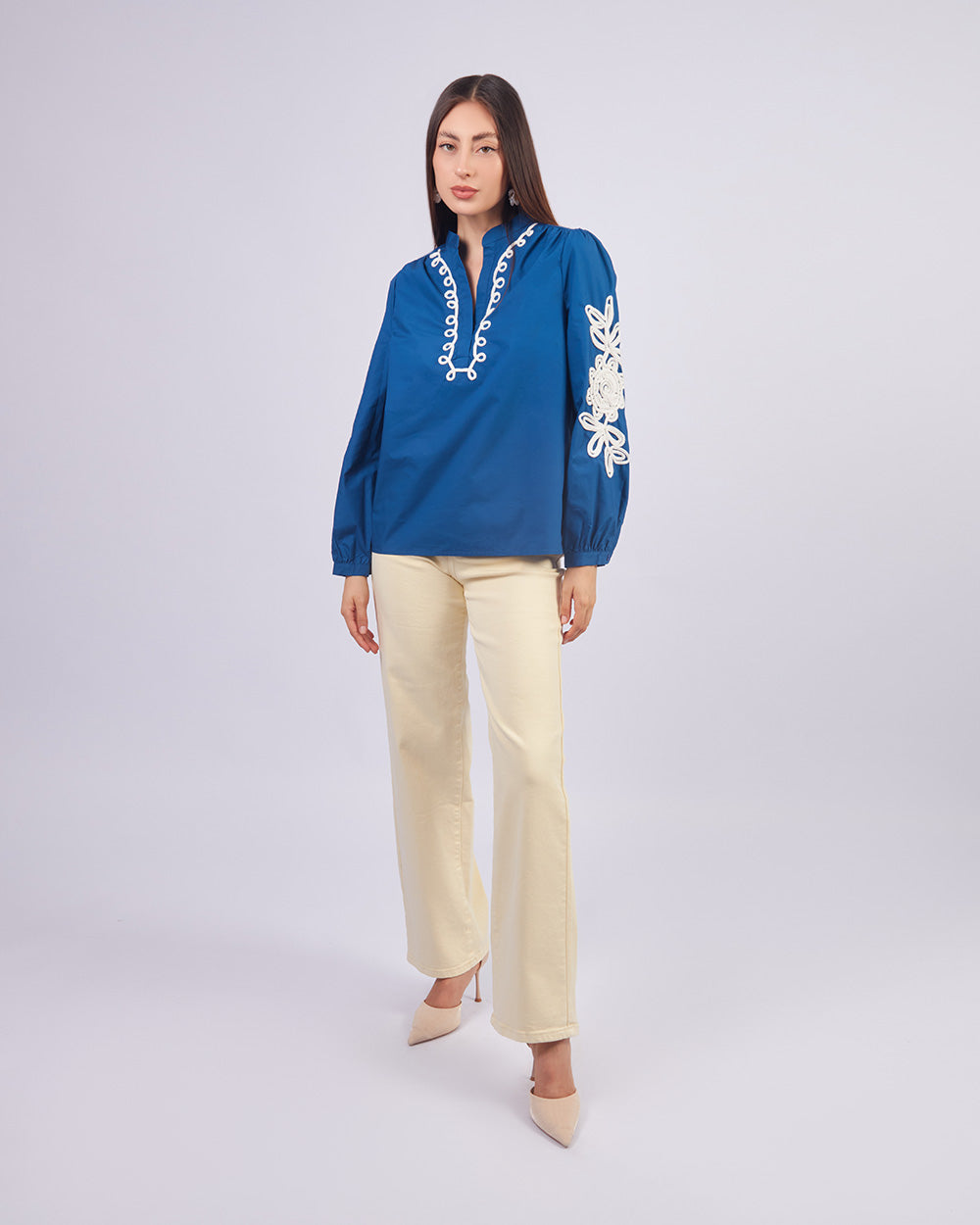 Blue Blossom Blouse
