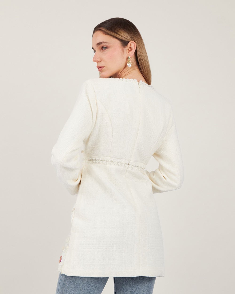 Pearl Tweed Mini Dress